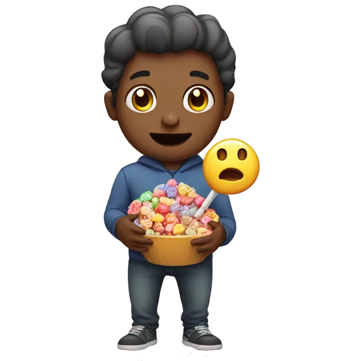 Human eating candy emoji