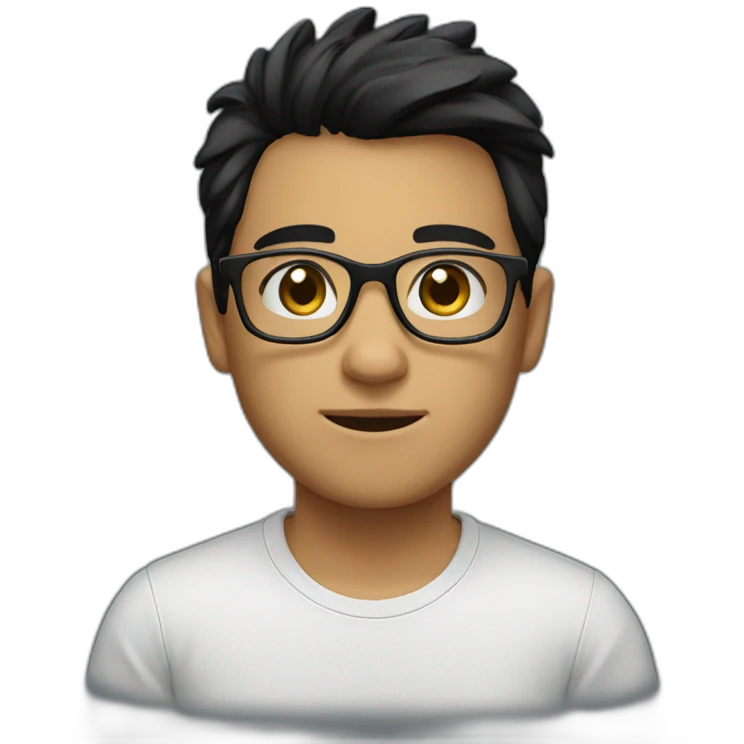 dev boy, glasses, black hair emoji