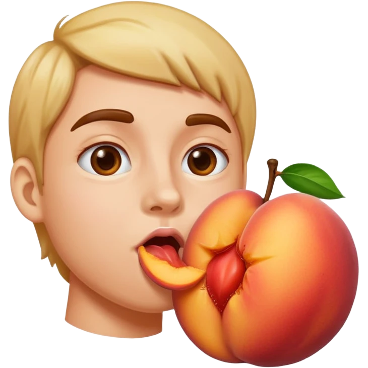 Sweet Turtled licking  my peach  emoji