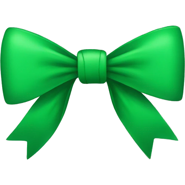 Green bow emoji