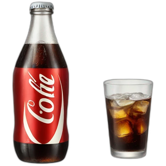 Vintage glass DIET coke emoji