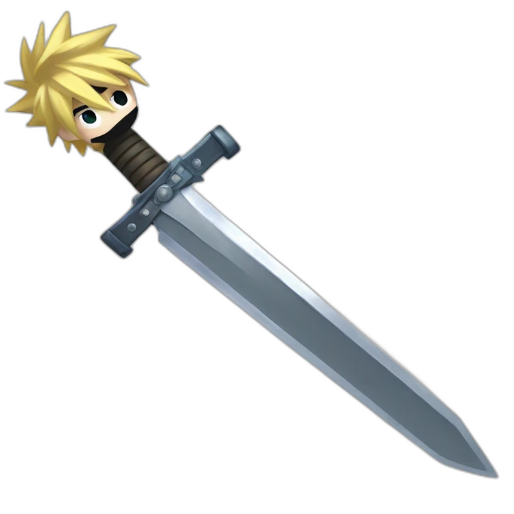 cloud strife with buster sword emoji