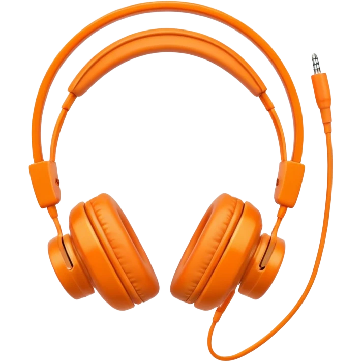 orange headphone emoji