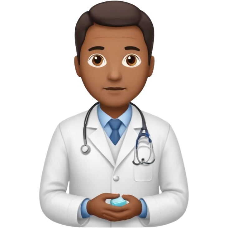 male obstetrician middle age darker skin emoji