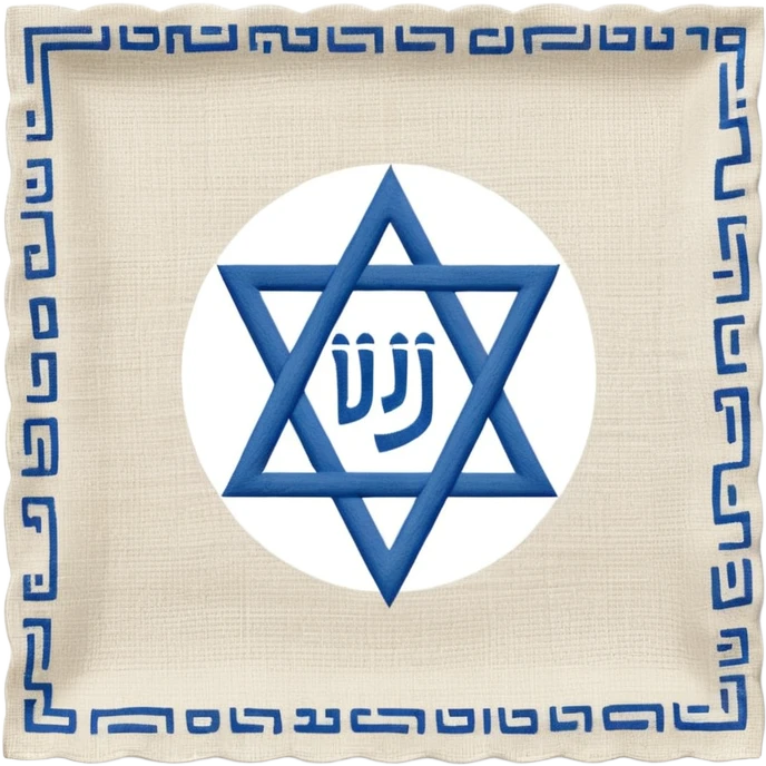 napkin with hebrew emoji