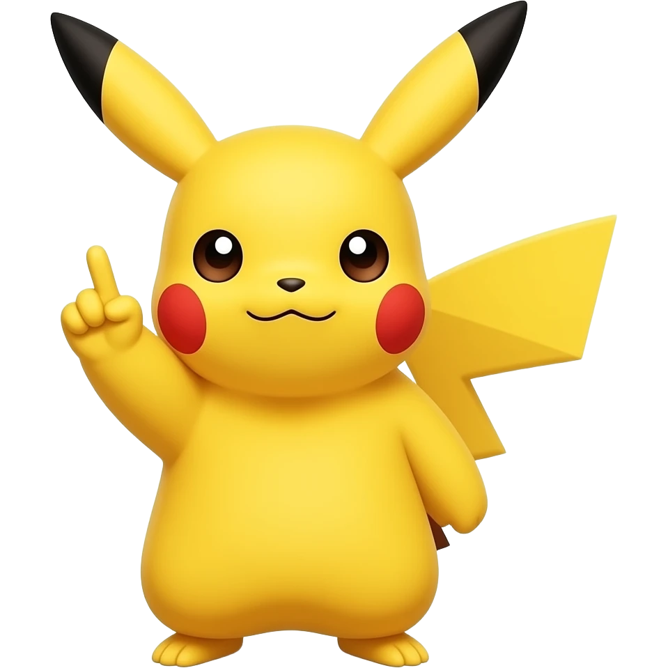 Pikachu qui lève le majeur emoji