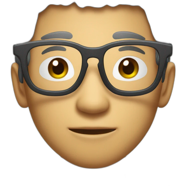 asian dinausor with glasses emoji