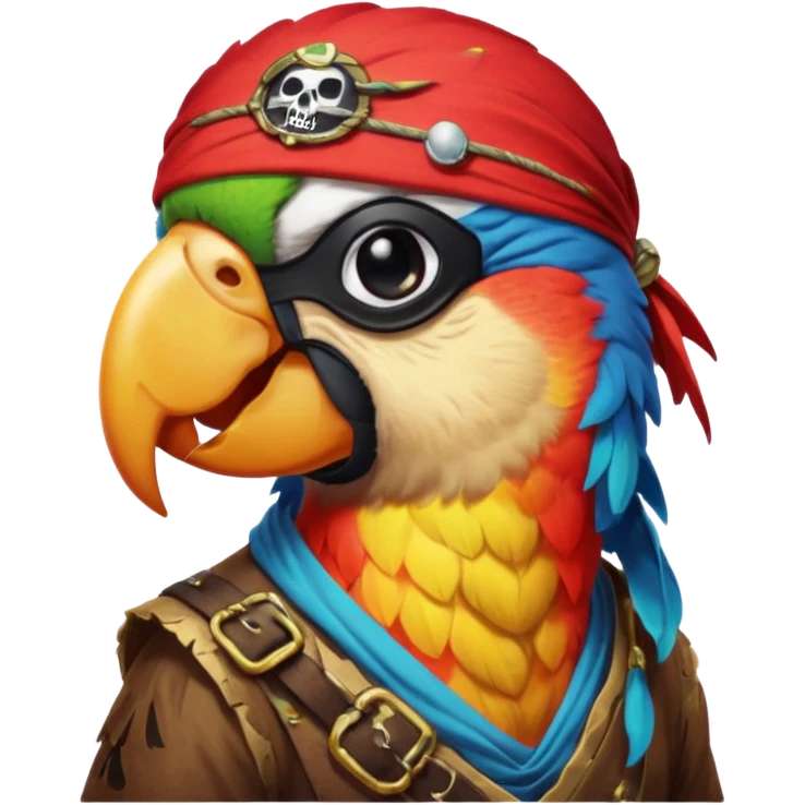 pirate and parrot emoji