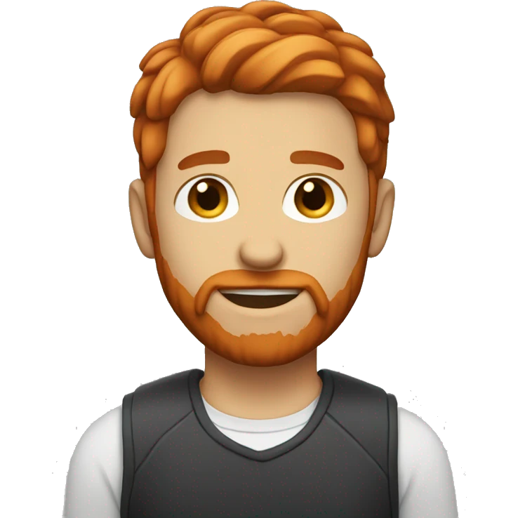 male with short red hair and beard emoji