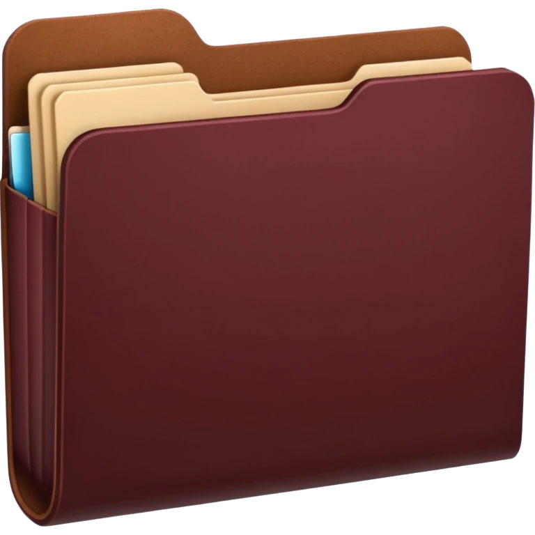 create a dark maroon folder emoji simple with transparent background emoji