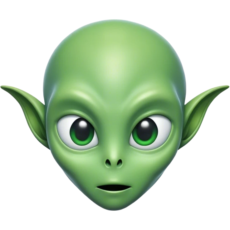 Alien head, minimal details emoji