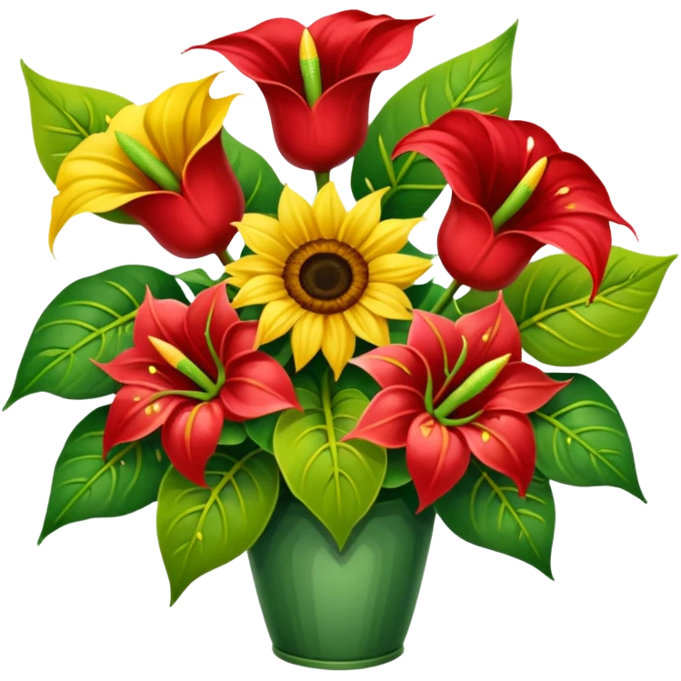 orchidee - sonnenblume - anthurienstrauss - ohne wase emoji