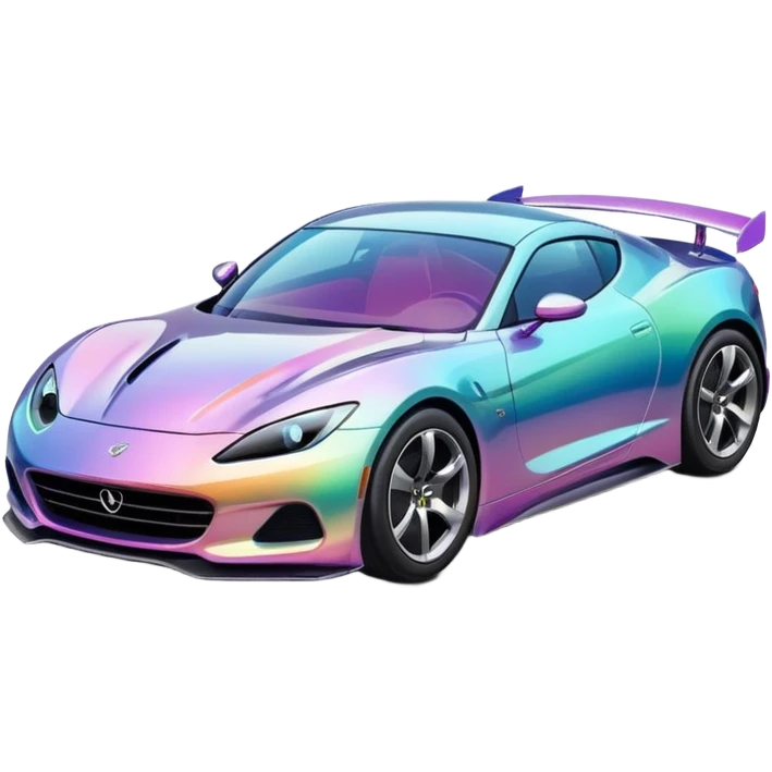Iridescent sports car emoji