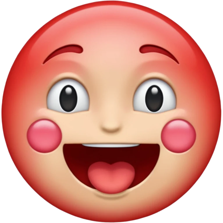 A blushing moaning emoji emoji