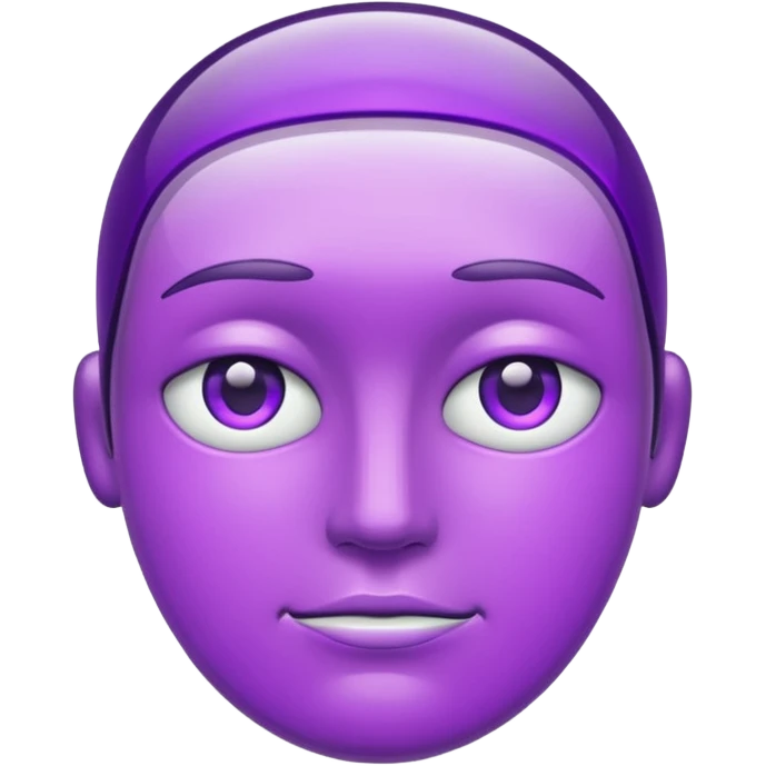 purple round  glass face emoji