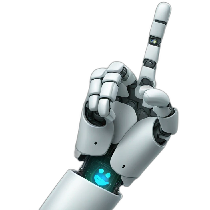 hand peace robot emoji