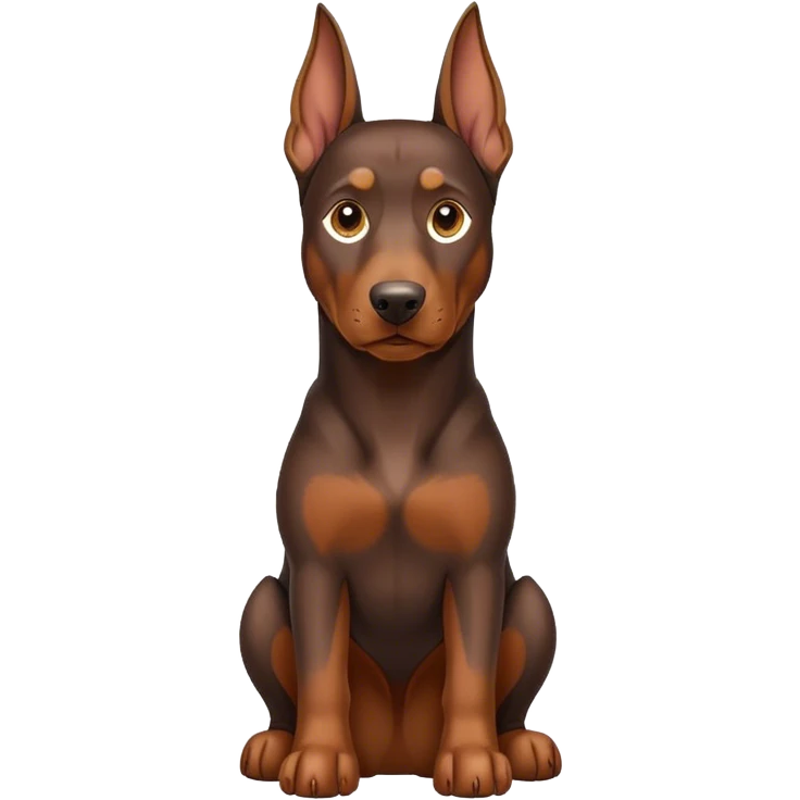 BROWN DOBERMAN emoji