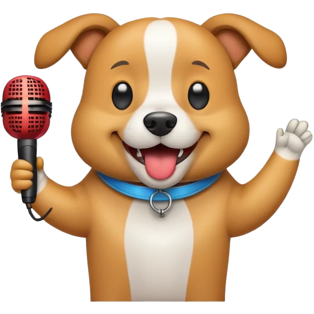Karaoke pup emoji