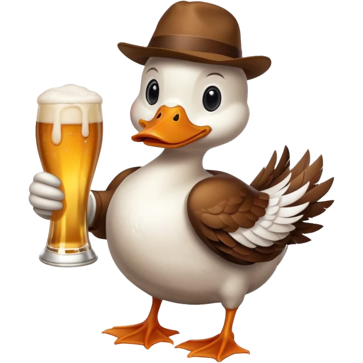 Duck with beer  emoji
