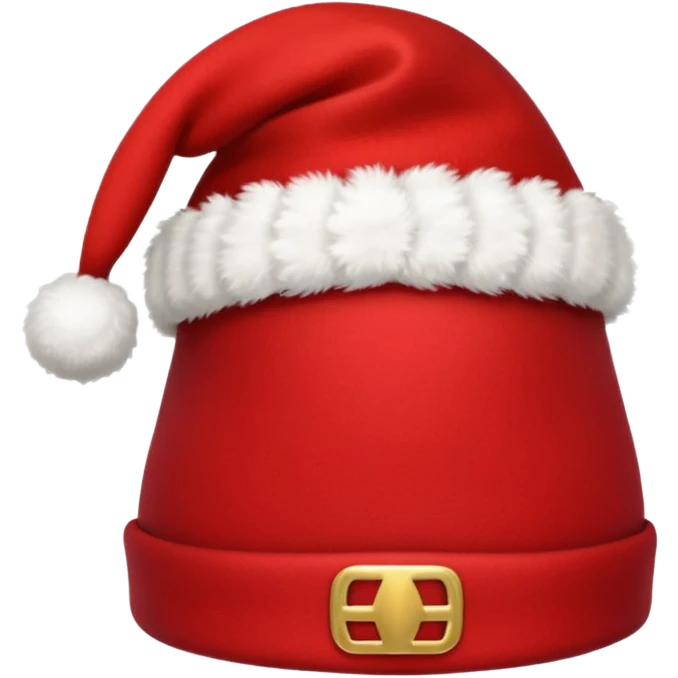The red Christmas hat emoji