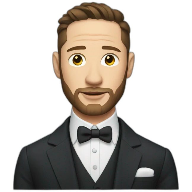 Tom Hardy wearing suit emoji