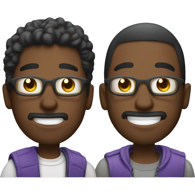 two guys play video games emoji