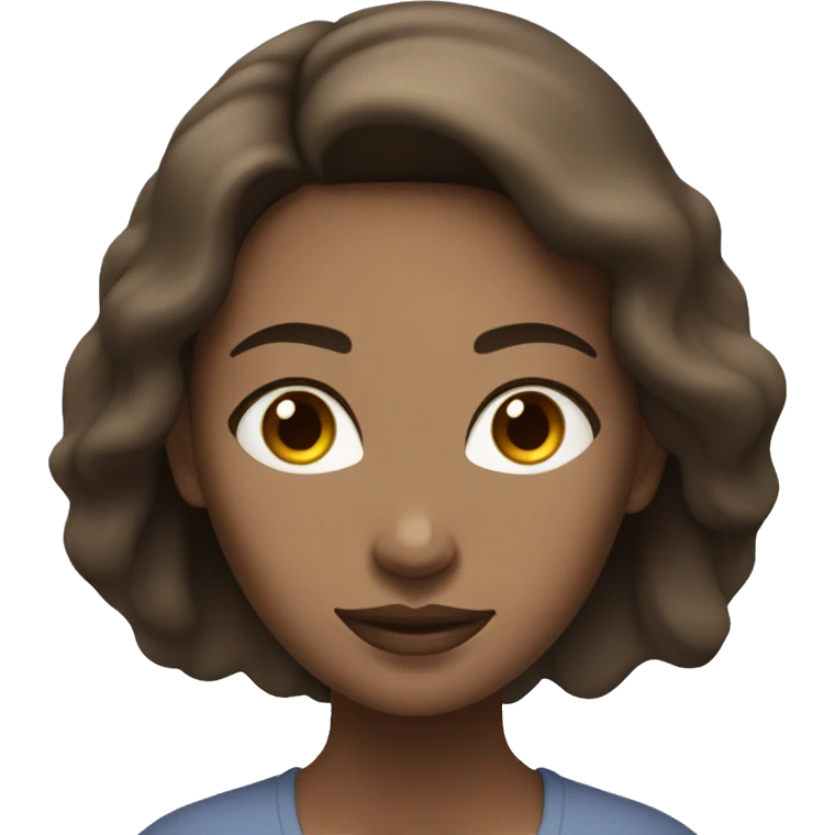 fit women with white skin and brown hair in a meditation energy emoji