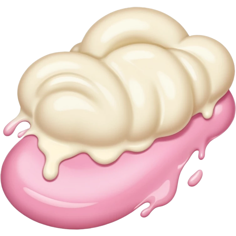 Pale pink cream swatch smear emoji
