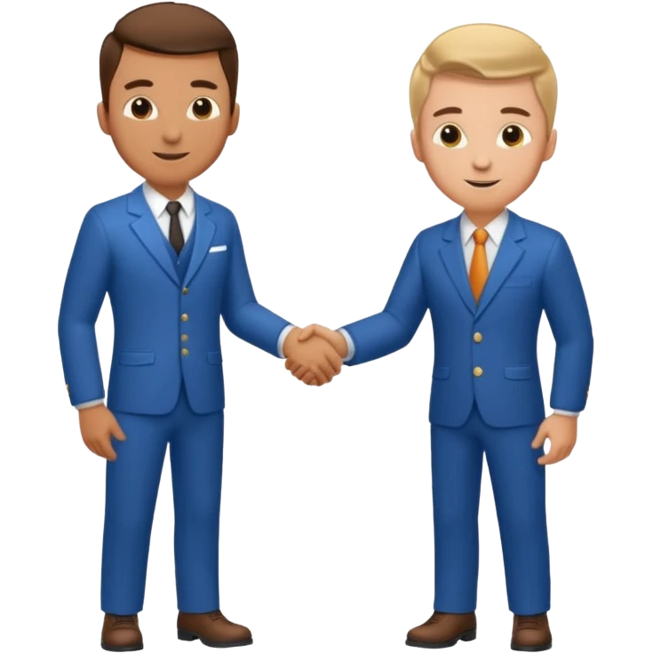 Mechanic and gentleman shaking hands emoji