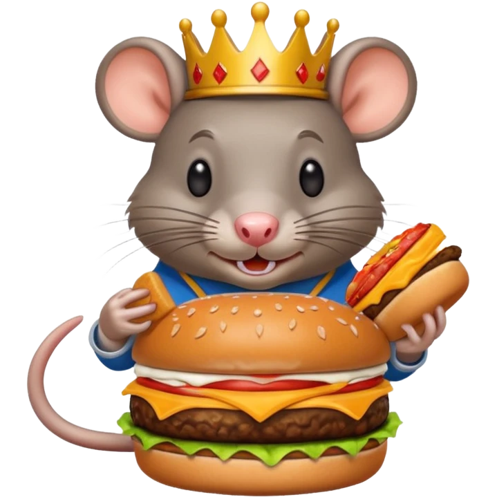 Rat eating Burger King  emoji