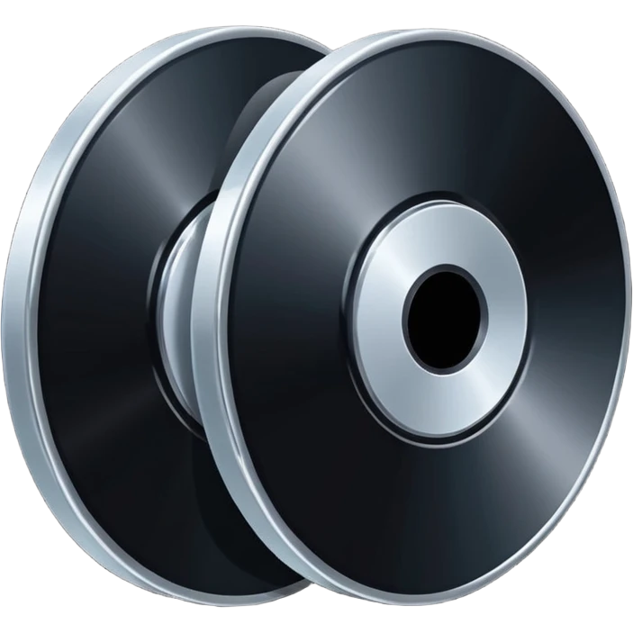 two black computer disk emoji