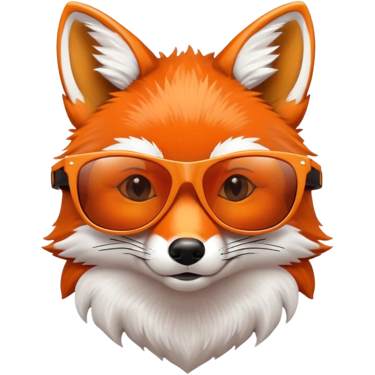 a fox with sunglasses  emoji