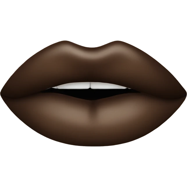 Dark brown lips mark  emoji