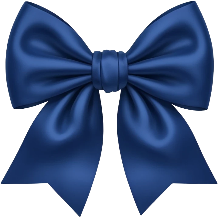 Navy blue bow emoji