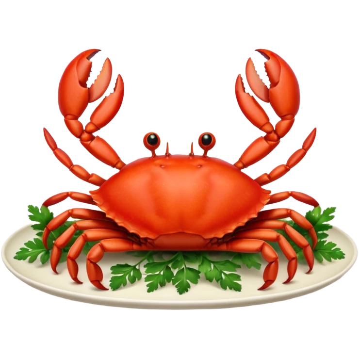 crab on platter  emoji
