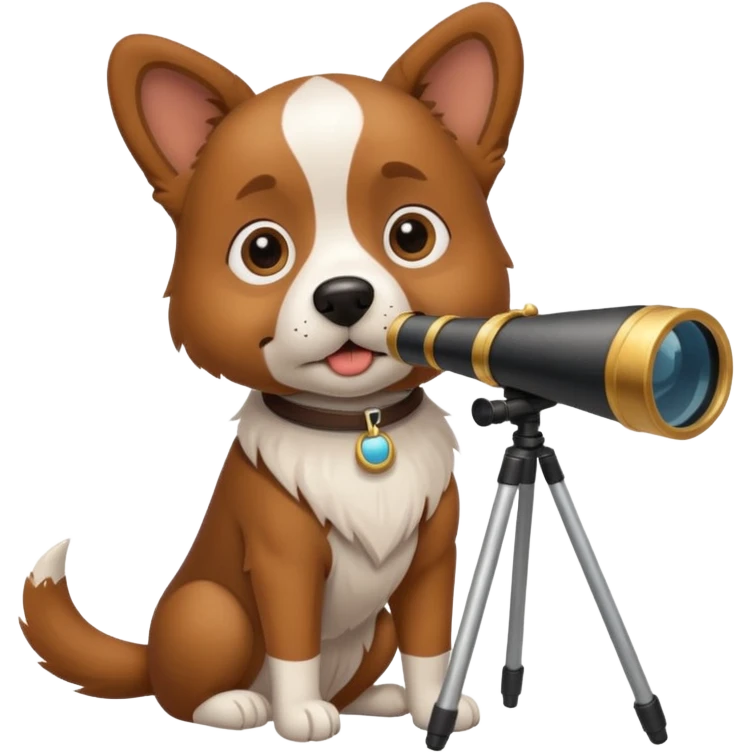 dog with telescope  emoji