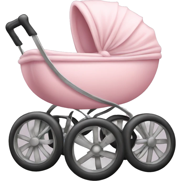 Light pink fancy baby stroller emoji