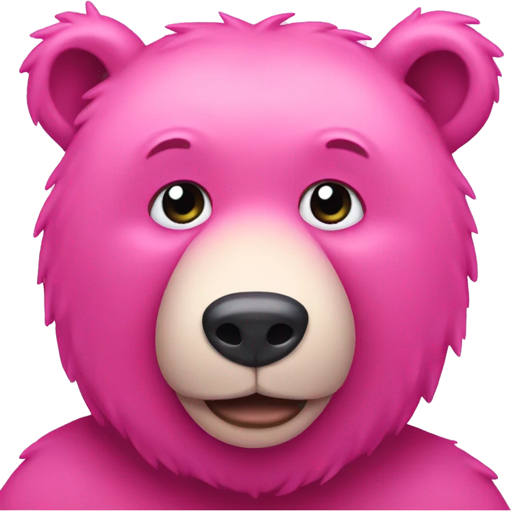Pink bear emoji
