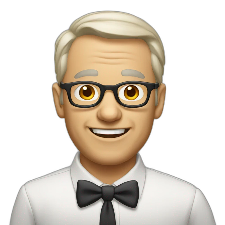 Old potent white male nerd emoji