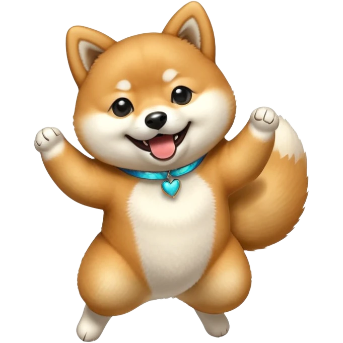 happy shiba inu dancing emoji