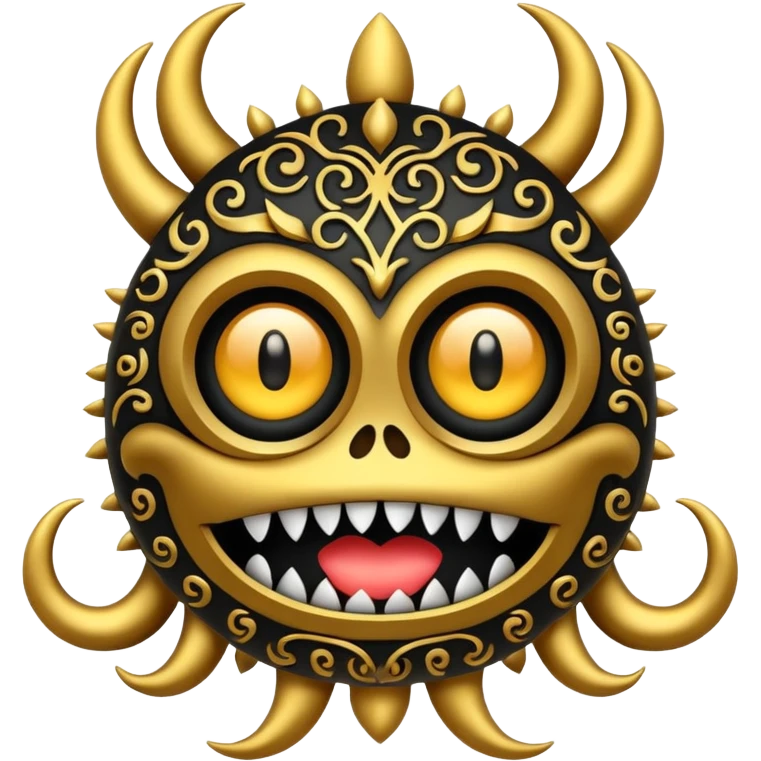 Mمزخرف مثل شعار مونستر emoji