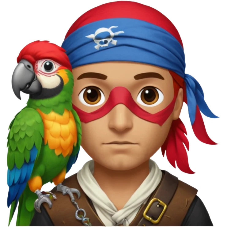 pirate and parrot emoji