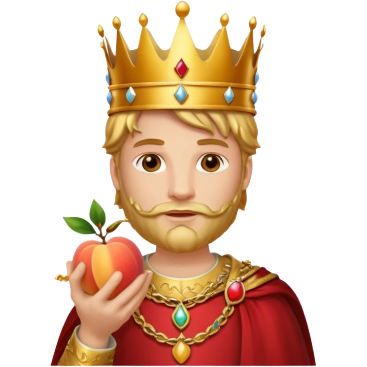 king and peach emoji