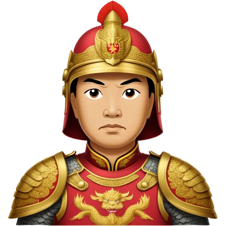 Trần Hưng Đạo – Cinematic Realistic Portrait of Trần Hưng Đạo, depicted as a revered Vietnamese general in traditional armor with a determined gaze, rendered with intricate historical textures and dynamic lighting that highlights his legendary martial spirit and leadership. emoji
