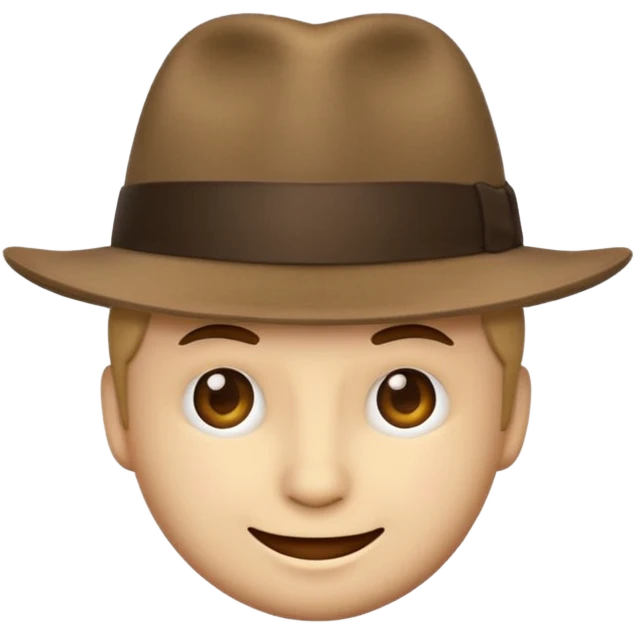 Emoji smirking with a fedora on emoji