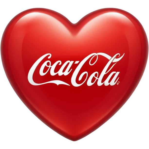 Vintage Coca Cola heart emoji