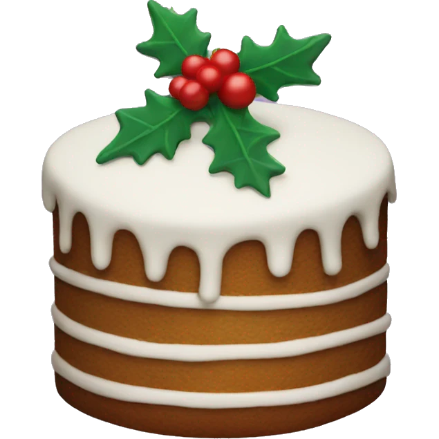 Christmas cake emoji