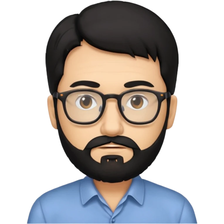Professor in the la casa de papel TV show, with black hair and beard emoji