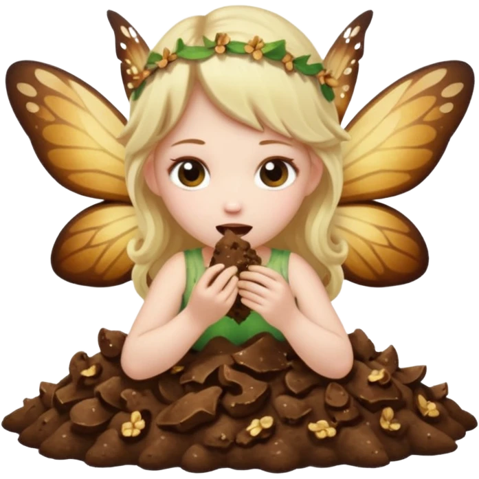 Fairy eating poop emoji