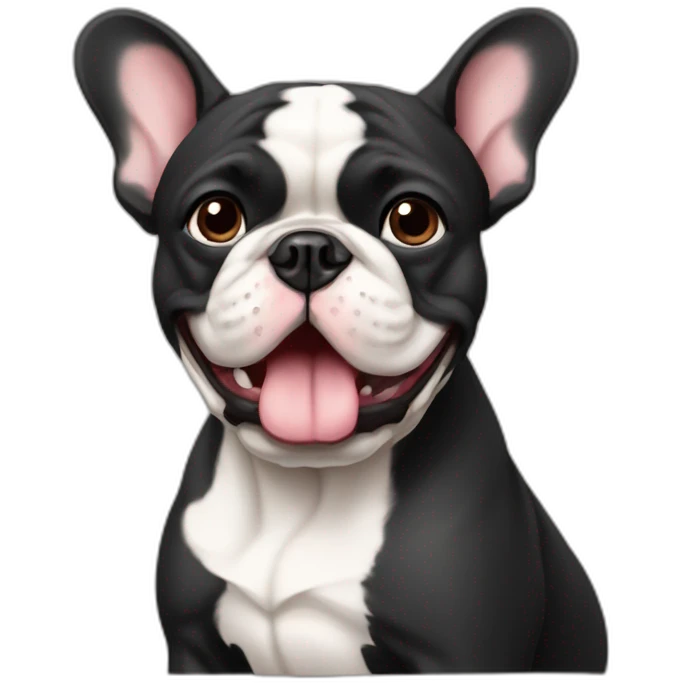 Bouledogue français noir emoji